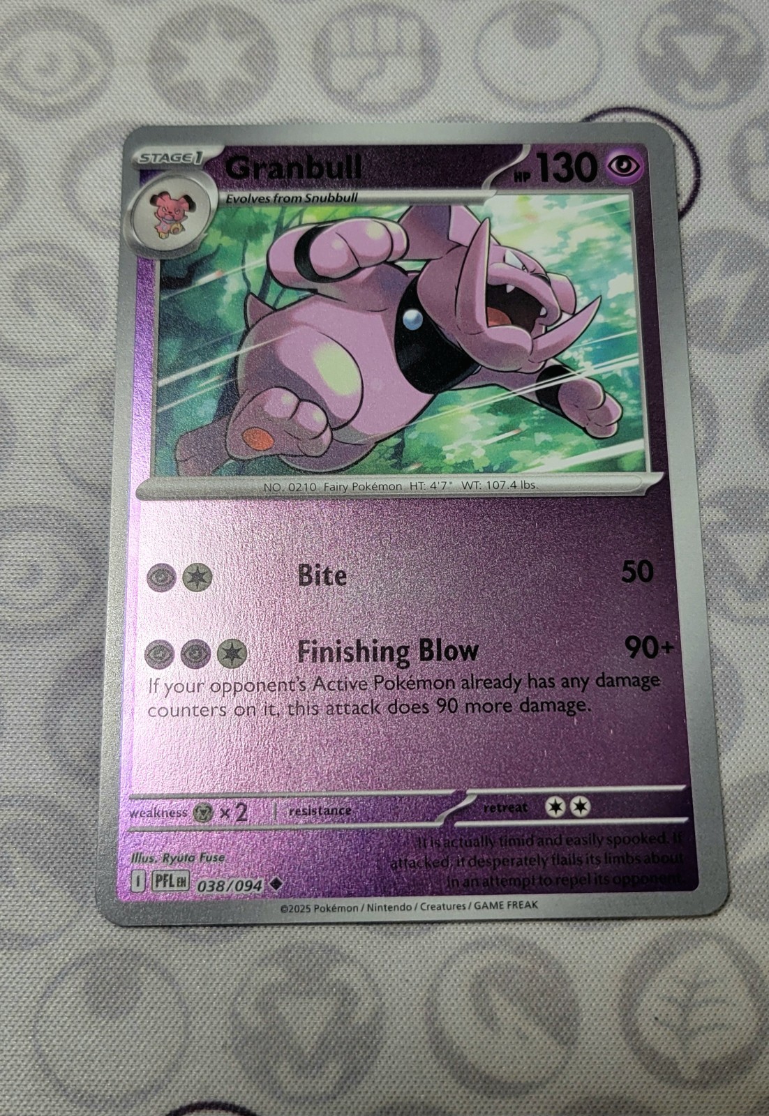 Granbull 038/094 (Reverse Holo) ME02 Phantasmal Flames PFL - Pokemon - NM/M