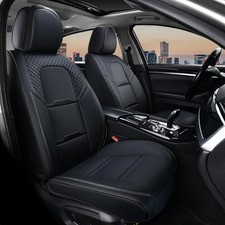 Car Seat Covers Seats, 2 Piece Car Seat Protector with Front Nappa/Black