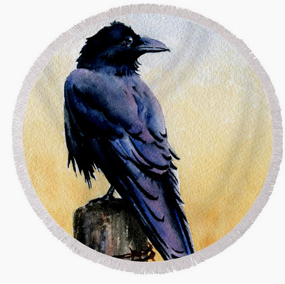 BLACK CROW RAVEN SUNSET  BIRD Pendant Charm On 925 Sterling Silver 20'' Necklace