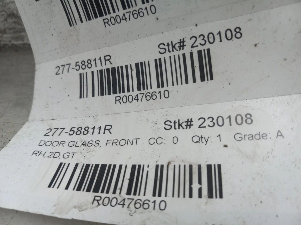 00 01 02 03 04 05 TOYOTA CELICA GT PASAJERO DELANTERO PUERTA DERECHA CRISTAL Foto 3 de 4