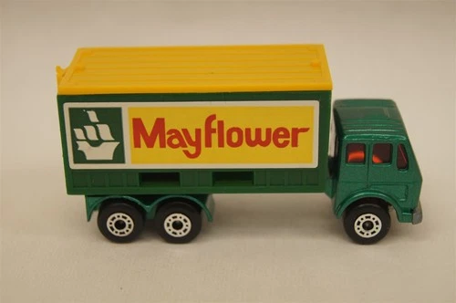 MATCHBOX LESNEY #42 Mercedes Container Truck Green 1979 Superfast ENGLAND