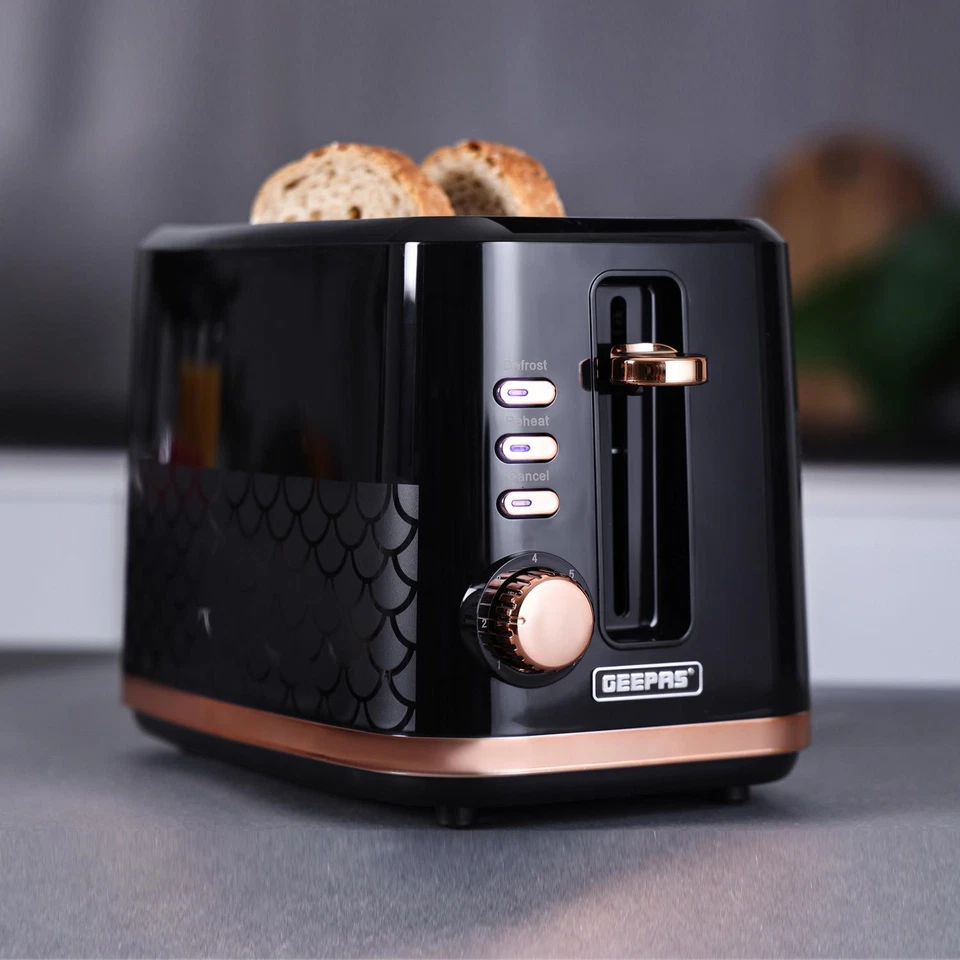 GEEPAS 700W Solo Manual Microwave 3kW 1.7L Electric Kettle 2 Slice Bread Toaster - Image 4 of 4