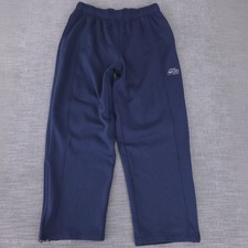 Vtg Nike Air Premium Sweatpants Mens Large Navy Blue Ankle Zip Thick Fleece EUC 