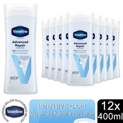 Vaseline Intensive Care Body Lotion Advanced Repair ohne Duft 400 ml, 12 Stück