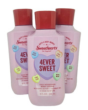 NEW LOT 3X Bath  Body Works Sweethearts Valentine 4Ever Sweet Body Lotion 8oz