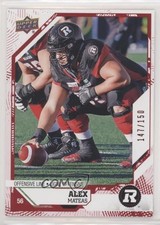 2019 Upper Deck CFL Red 147/150 Alex Mateas #124 z6b