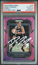 Diana Taurasi 2023 Panini Prizm WNBA Purple Signed Card #129 PSA 6 Auto 9 75/149