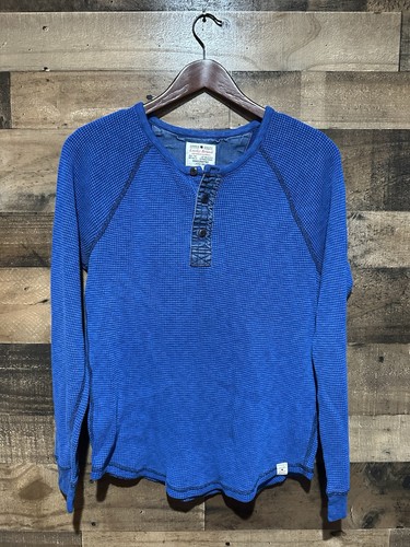 Lucky Brand Langarmshirt blau Waffelmuster Medium - Bild 1 von 2