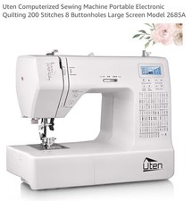 UTEN Sewing Machine Computerised lots stitches fully auto alpha/number +case vgc