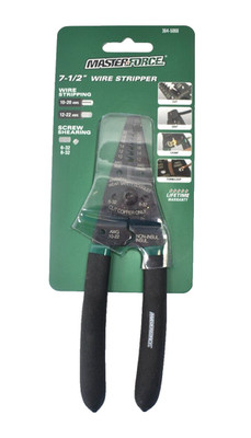MasterForce 7-1/2'' Wire Stripper 10 AWG To 22 AWG Crimping Cut Shearing 364-5068