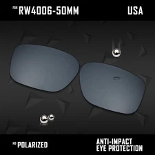 Black Chrome Polarized Replacement Lens for Ray-Ban Meta Wayfarer RW4012-50mm