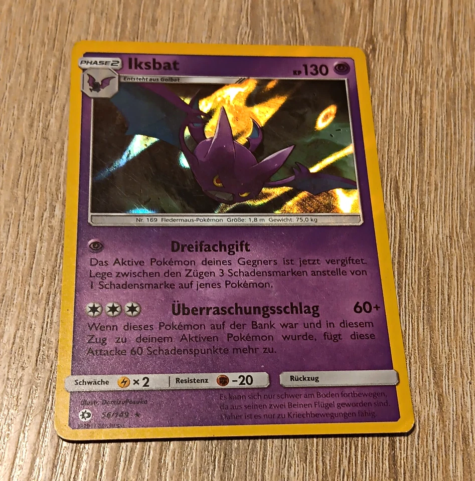 Pokémon TCG Iksbat 56/149 DE Rare Holo Platin KP 130 Phase 2 - Bild 1 von 1
