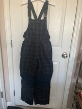 Lands End Kids Boys Snow Pants Bib Overalls Grow-A-Longs Size 14 NWOT
