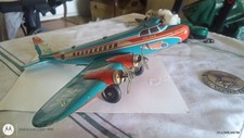 Vintage Huki Tin windup Airliner Ex