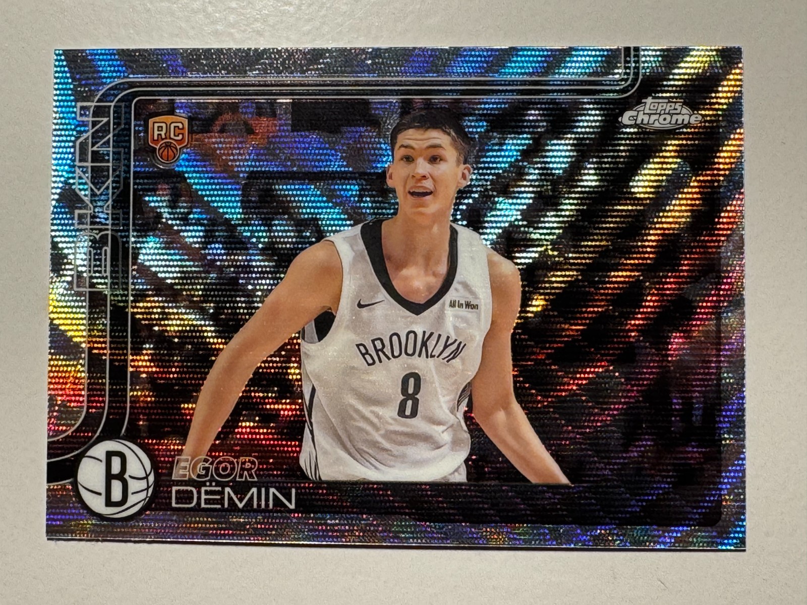 Egor Demin 2025-26 Topps Chrome Basketball Rookie #258 Wave Refractor RC