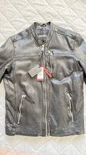 Men’s Redskins Leather Jacket Black Size L