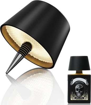 MULIN Lampe pour Bouteille À LED À sans Fil Rechargeable USB Toucher Dimmable Noir