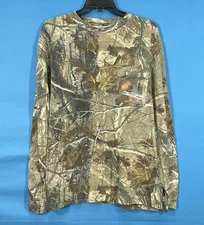 Vtg LIBERTY Realtree Camouflage BP HAZARD HUNT Long Sleeve HUNTING T-Shirt Sz L
