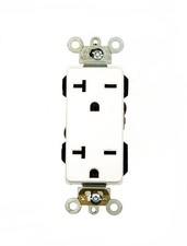 20 Amp, 250 Volt, Decora Plus Duplex Receptacle, Straight Blade, Commercial G...