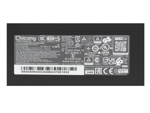 MSI Stealth 14 Studio A13VE (MS-14K1) Original Netzteil 240,0 Watt - Bild 5 von 5