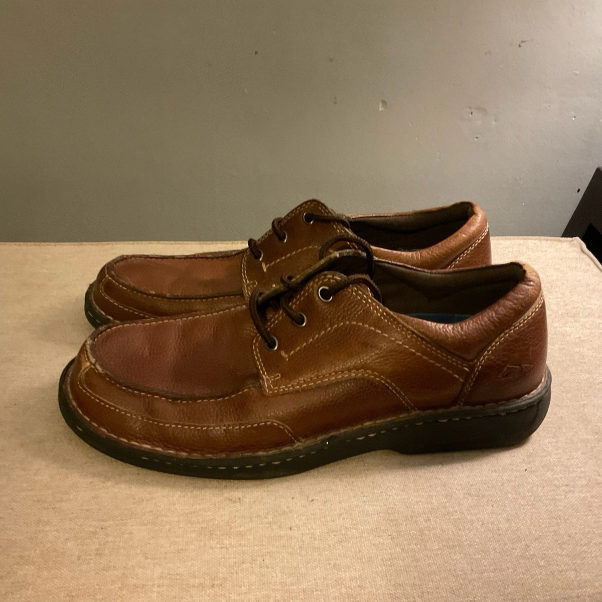 Dr Scholls EZ Strap Leather Loafers Brown Hook Loop Mens 14 EEE WIDE Excellent Amazon.com | Dr. Scholl main image 3