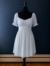 Mi Ami by Francesca’s Light Blue Tie-Back Mini Dress