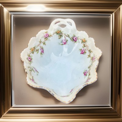 Vintage Antique MZ Austria (Miritz Zdekauer) Scalloped Boat Or Trinket Dish 