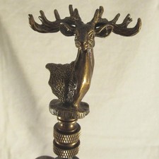 Detailed BUCK DEER / STAG LAMP FINIAL for old antique shade or lampshade