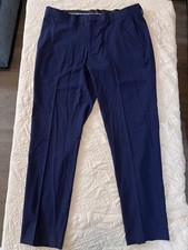 Haggar Men's Blue Smart Wash Slim-Fit Suit Pant Size 36 W x 30 L