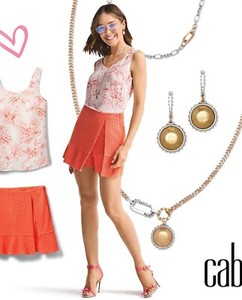 Cabi Matchmaker Skort Peachy Coral Size 16 New in Package