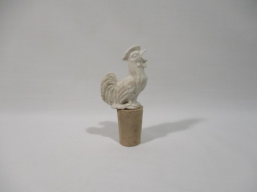 Antico Tappo Beccuccio Erogatore Dosatore Gallo Chanteclair IN Ceramica Animale - 第 1/11 張圖片