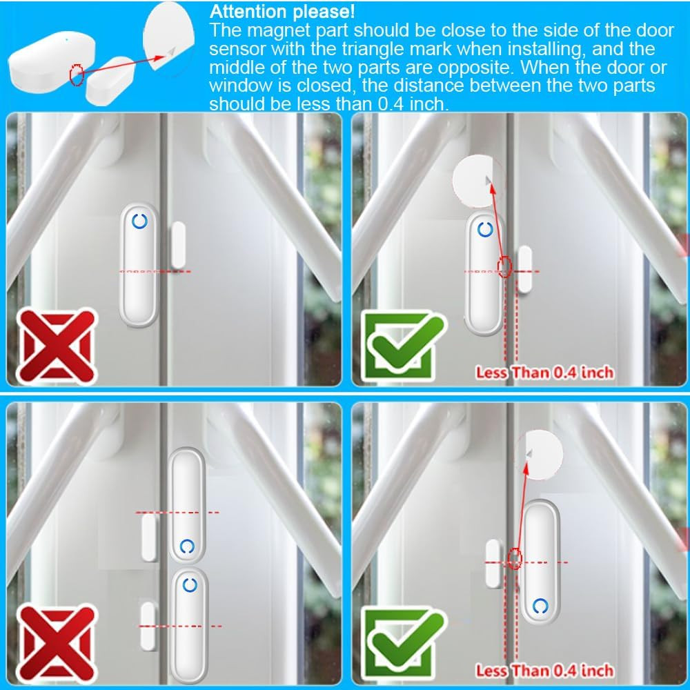 Caregiver Pager Wifi Door Alarms for Dementia Patients with Phone App,Wifi Smart