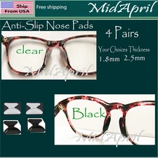 4 Pairs Anti-slip silicone Stick On Nose Pads For Eyeglasses Sunglasses Glasses
