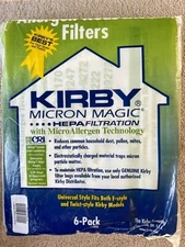 Kirby Allergen Reduction Filters 6 Pack 204811 Fits F & Twist Style Kirby Models
