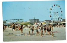 Ferris Wheel Roller Coaster People at Wildwood by the Sea NJ 1968