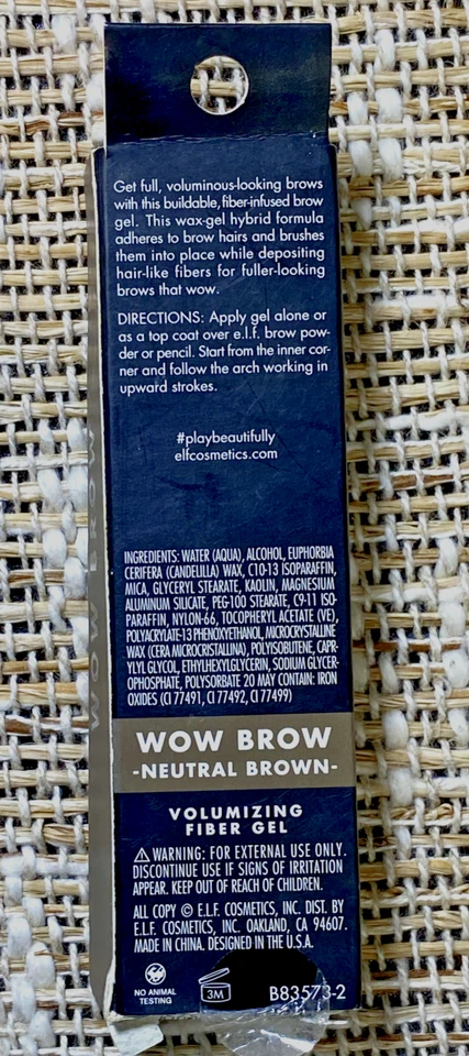 e.l.f. MARRÓN NEUTRO (83573) Wow Gel Tintado Cejas (X1) ***VER FOTOS*** Foto 4 de 4