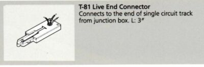 TROY TRACK Light System CUSTOM DIY NEW ACCESSORY Compnent LIVE END CONNECTOR T81