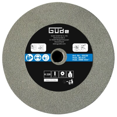 GÜDE Schleifscheibe Ersatzscheibe 200x40x20mm K220 für Nassschleifer GNS 200 VS