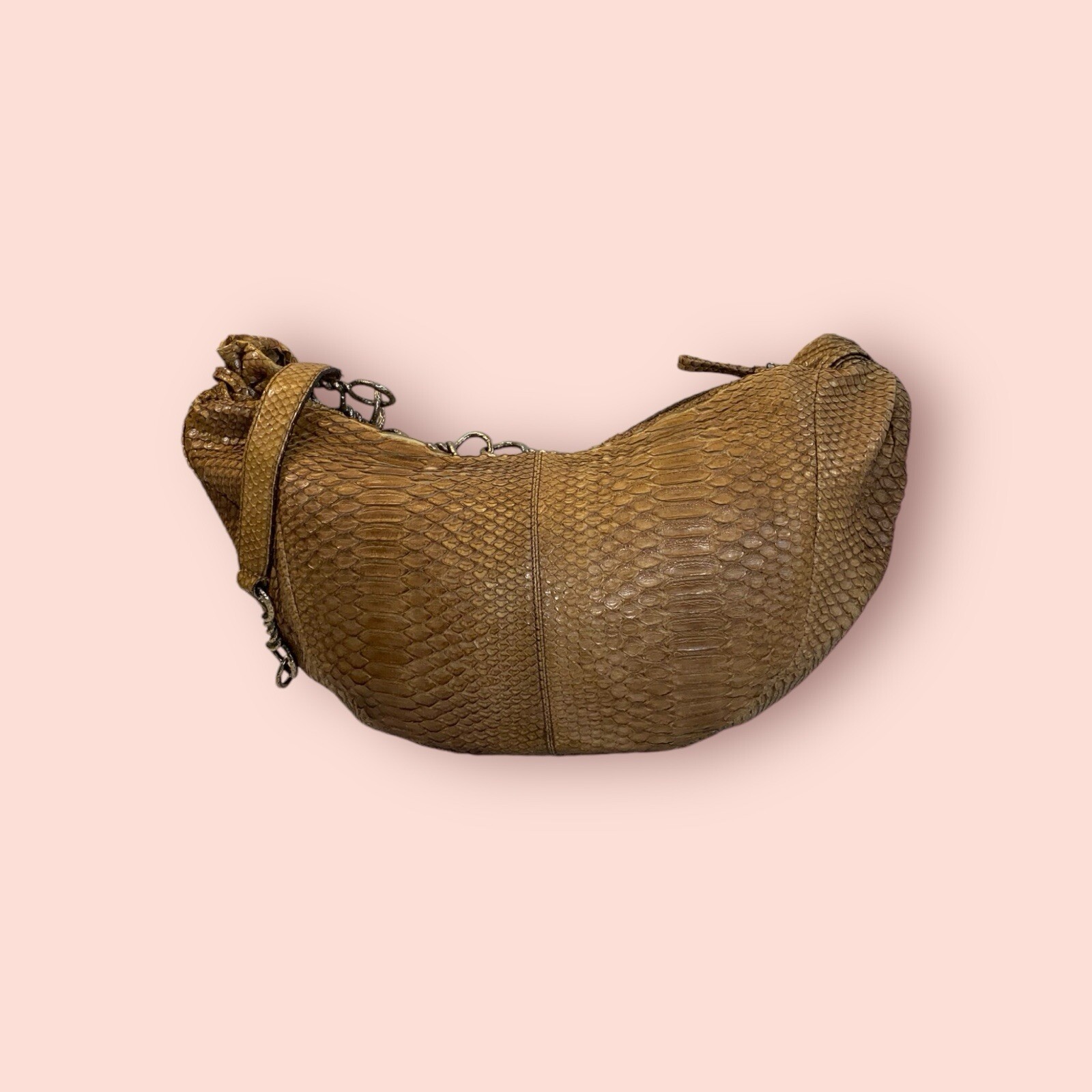 SALVATORE FERRAGAMO Brown Python Luxury Designer … - image 11