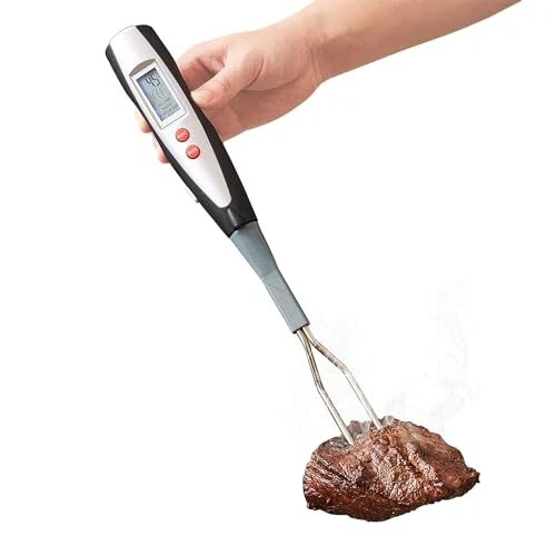 Meat Thermometer Fork with Electronic Ready Alarm, Digital Cooking Thermomete... Meat Thermometer Fork with Electronic Ready Alarm, Digital Cooking Thermomete...