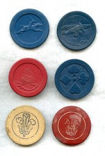 VINTAGE ASST. COLLECTION OF POKER CHIPS 6 PCS.