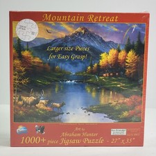 Sunsout Mountain Retreat River Landscape 1000 Pc Jigsaw Puzzle Sealed 27 x35