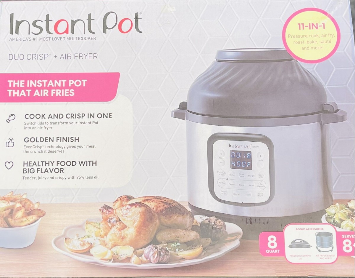 Instant Pot qt 11-in-1 Air Fryer Duo Crisp +Electric Pressure