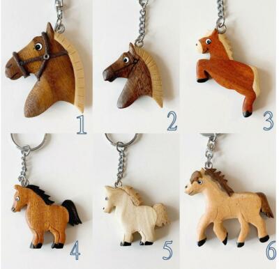 Jahorse- Schlüsselanhänger key chain Pferde horse Handgemacht Holz wood handmade