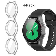  4 Pack For Samsung Galaxy Watch 4 40mm 44mm Soft TPU Plated Case Cover Shell