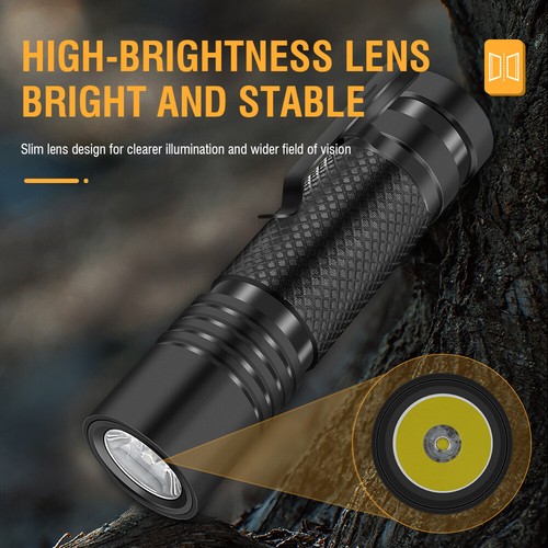 BORUiT Mini Clip On LED Taschenlampe Wiederaufladbare Taschenlampe Lampe Licht Camping Tasche - Bild 6 von 48