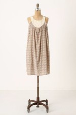 ANTHROPOLOGIE FLORID DIAMONDS DRESS SUNNER NWT $158 S SILK CROCHET NECK