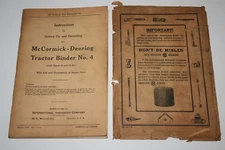 1936 Instructions for the McCormick-Deering Tractor Binder No. 4 IHC
