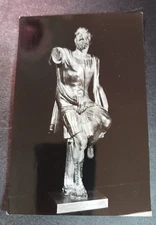 vtg postcard RPPC Alonso BERRUGUETE San Benito sculpture Spain art unposted rare