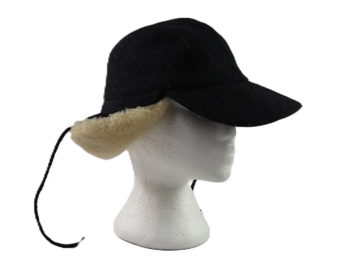 C.C. FILSON USA XS Small Charcoal Double Mackinaw Wool Cap Hat 3